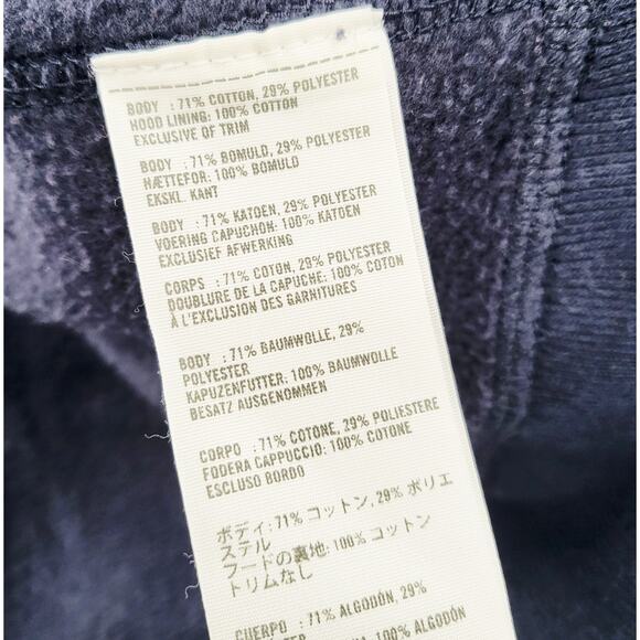 Hollister Long Boards Calif Blue Tan Script Distressed Zip Up Hoodie Men's XL - Picture 11 of 12